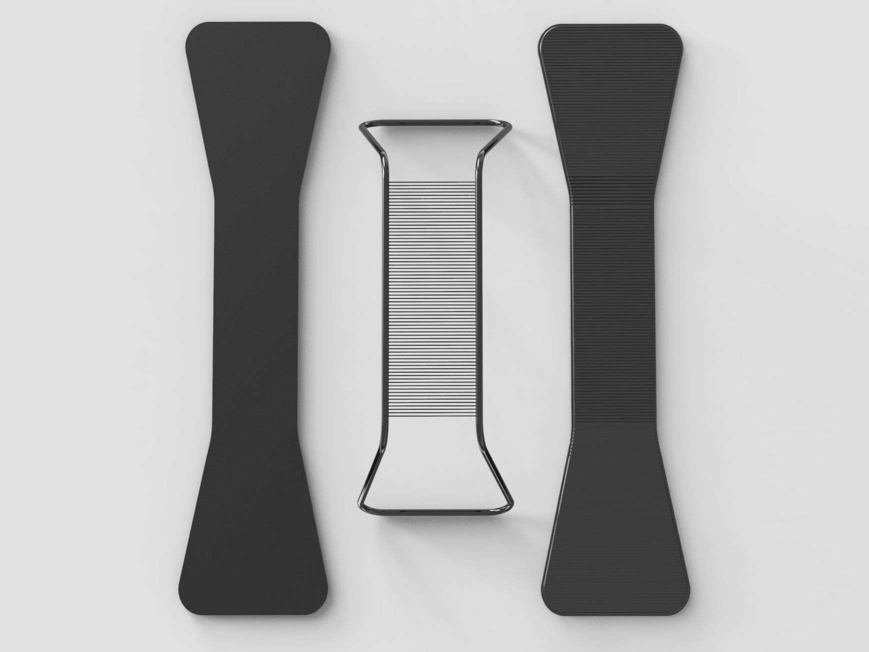 Bench seating — all-black configuration