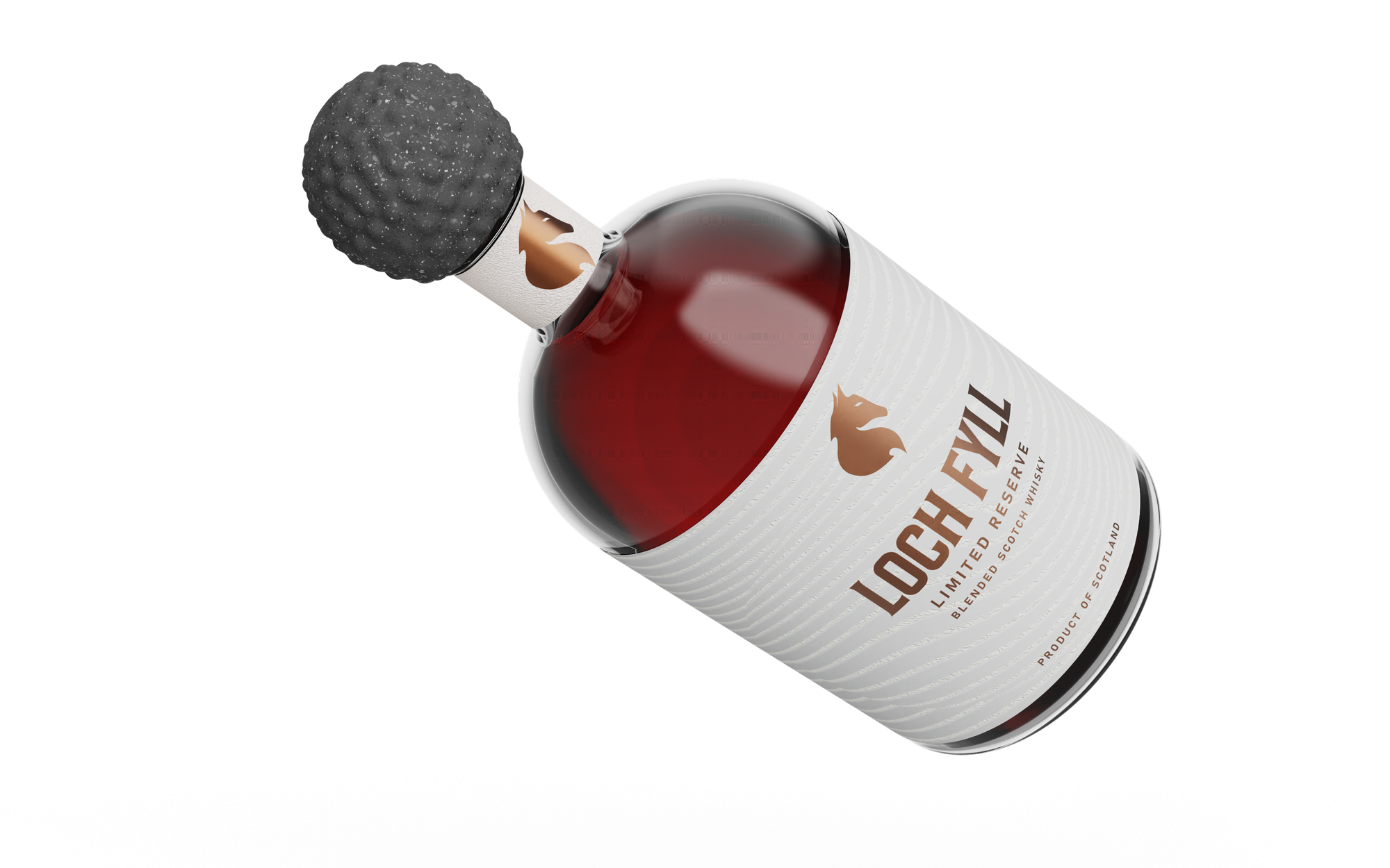 Loch Fyll blended Scotch whisky — bottle and closure