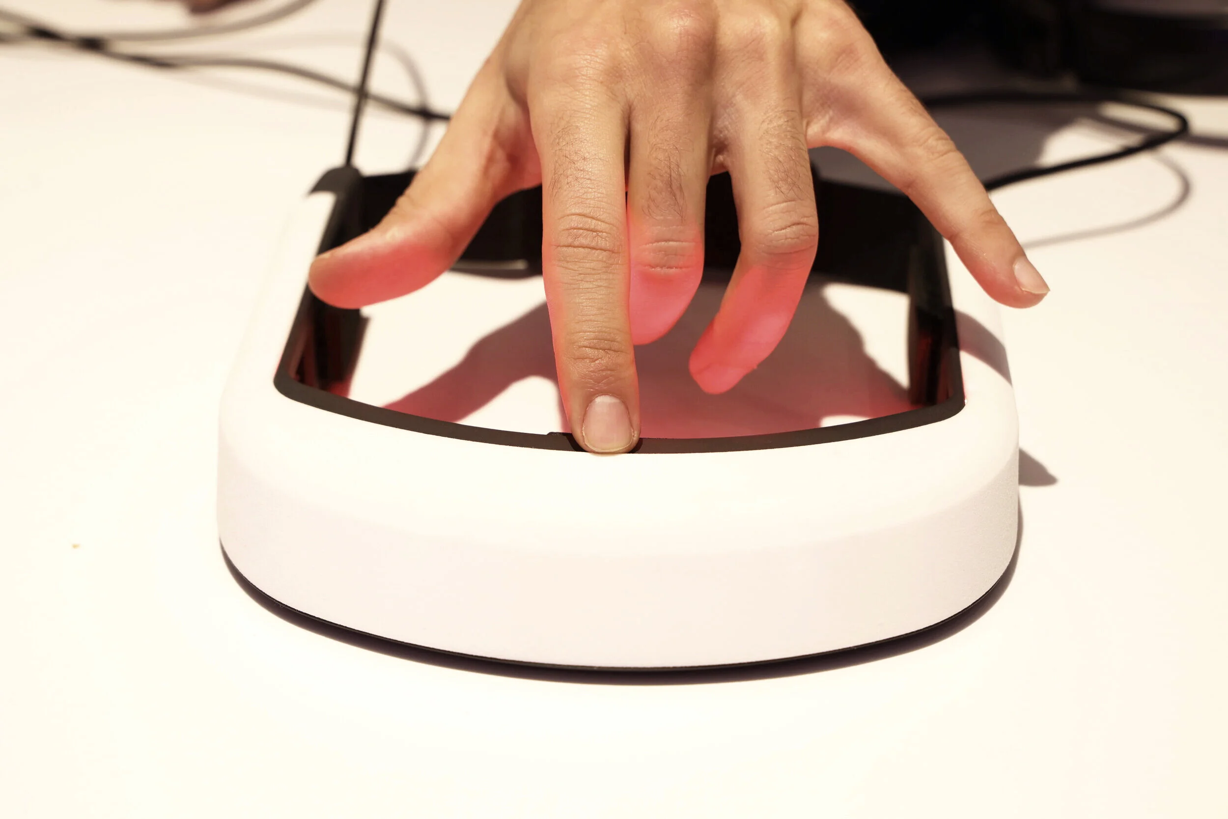 TREV neuro-wellness wearable headset — lifestyle photography