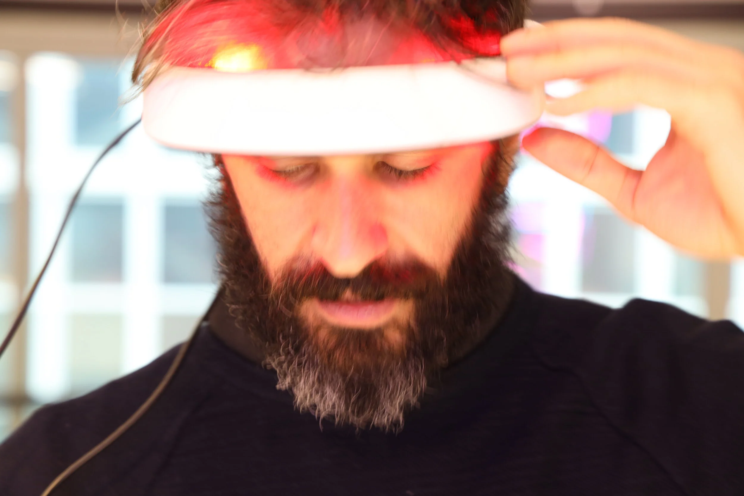 TREV neuro-wellness headset — lifestyle photography 07