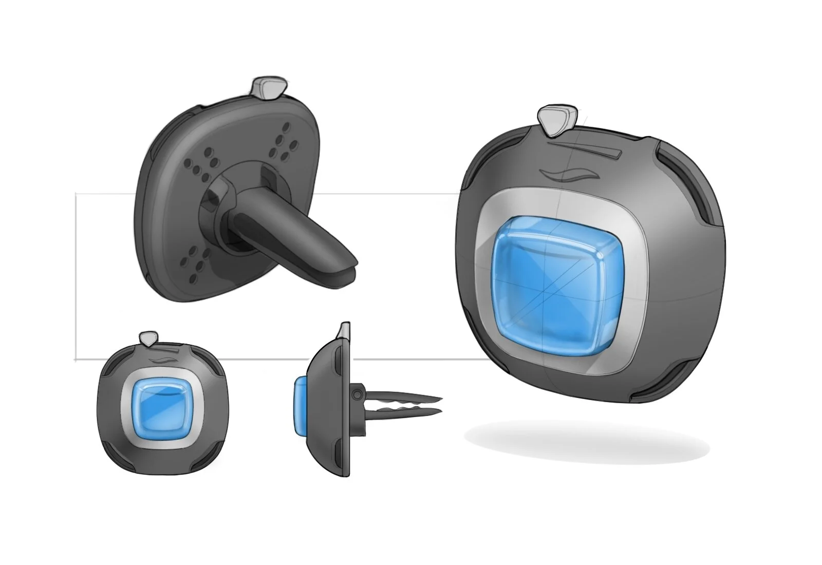 Car vent clip air freshener concept 02
