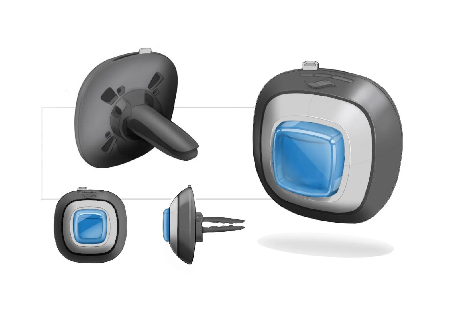 Car vent clip air freshener concept 06